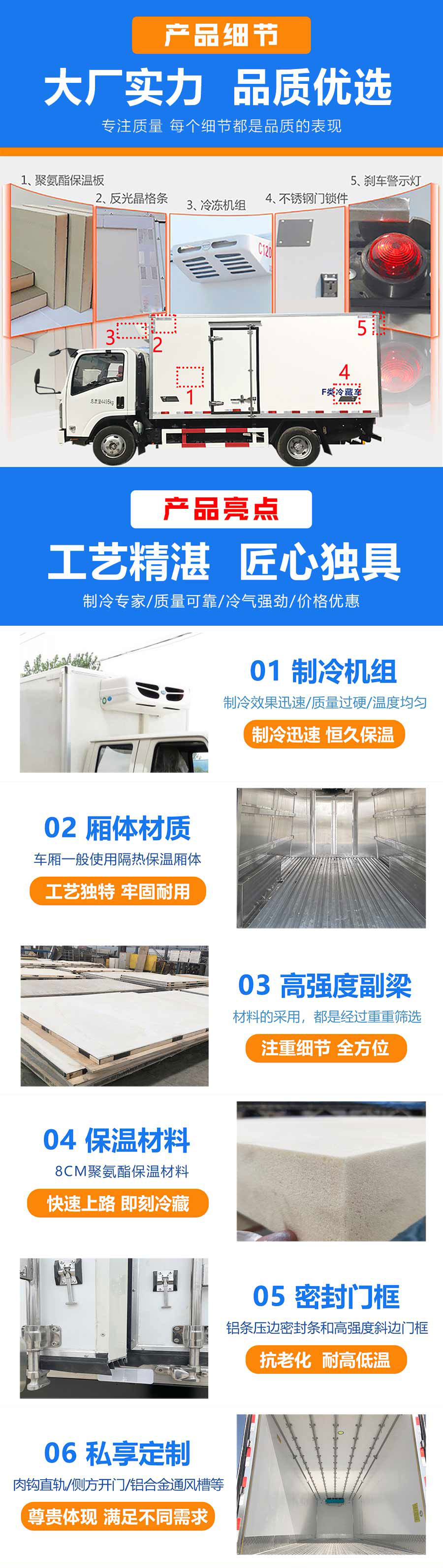 国六 福田G7面包冷藏车